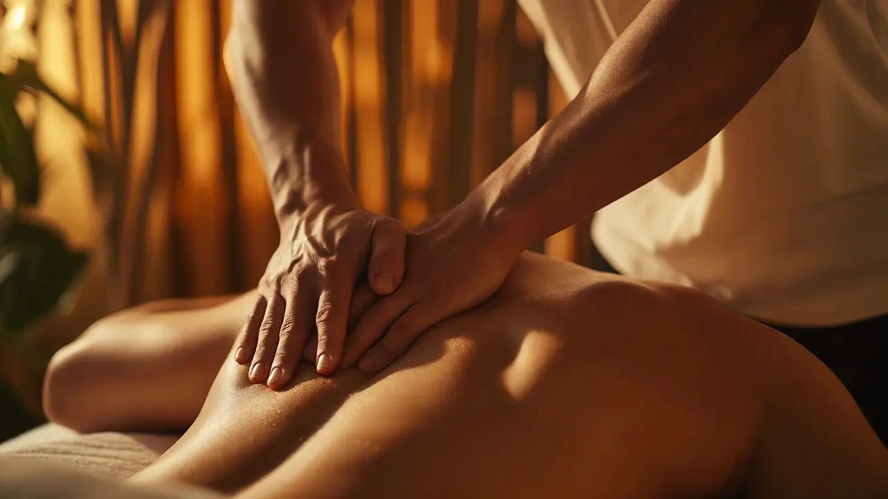 Terapeutická masáž uvolňující napětí v zádech
